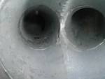 Merge from both turbos, with drilling shavings from tapped vacuum ports